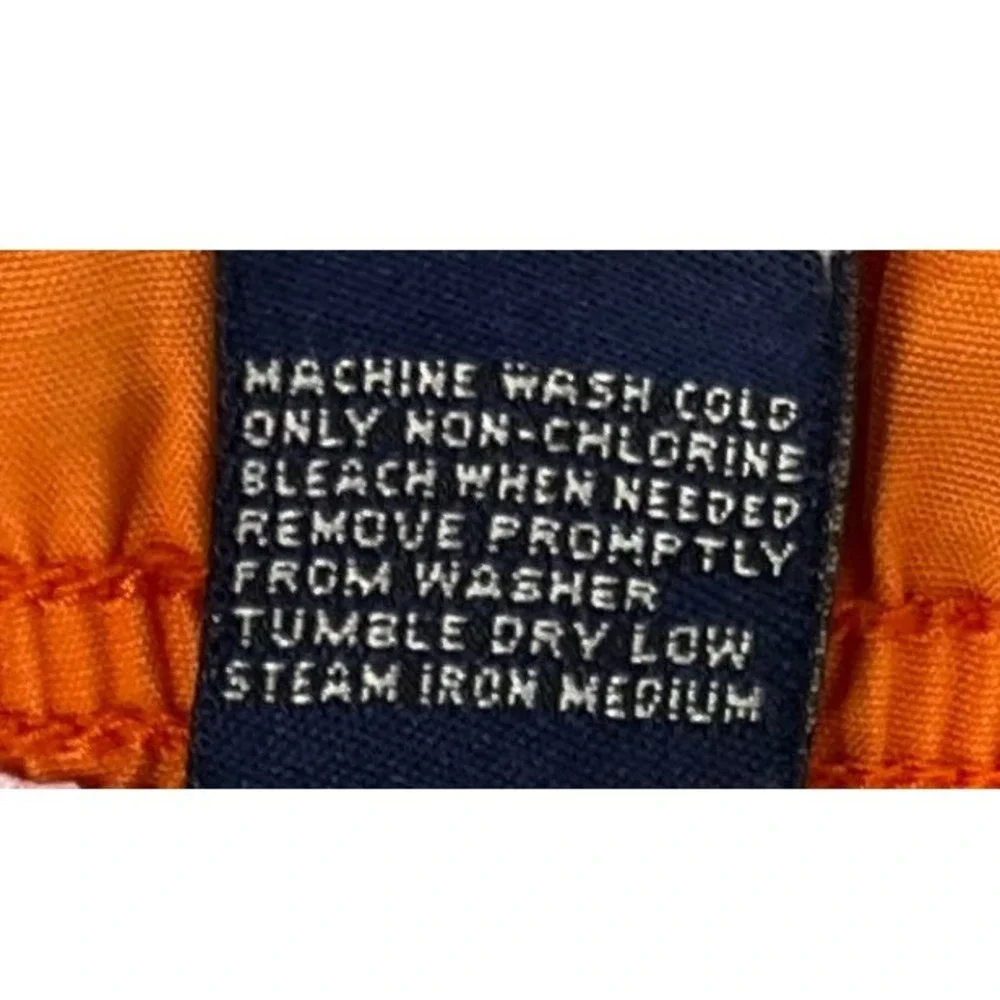 Y2K Polo Sport Ralph Lauren Mens Orange Swim Trunks Mesh Lined Size L VINTAGE